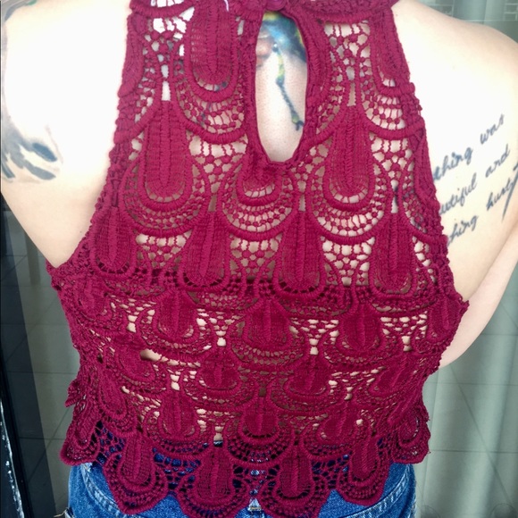 Pacsun- LA Hearts crochet halter crop top … - Picture 4 of 9
